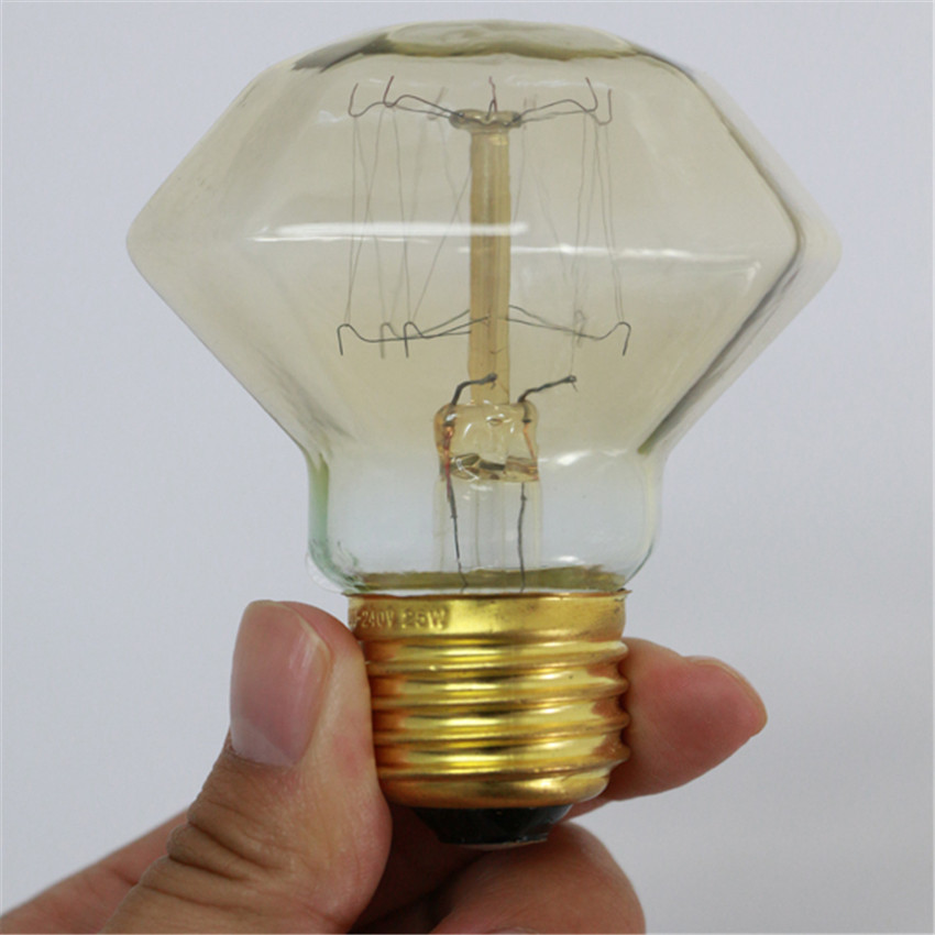 10pcs/lot 40w 110v 220v diamond tungsten incandescent bulb tungsten bulb edison light retro lamp incandescent edison bulb