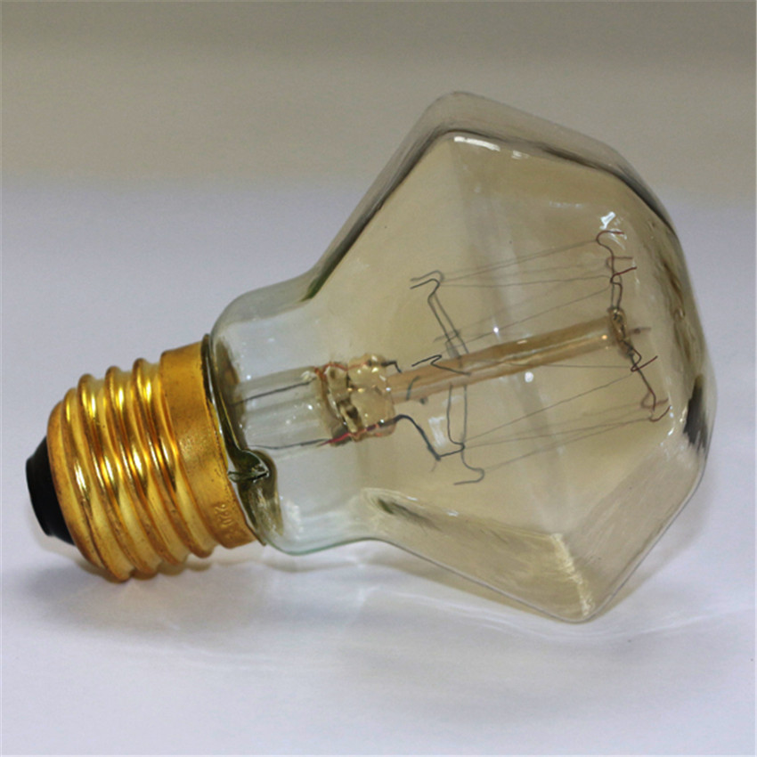 10pcs/lot 40w 110v 220v diamond tungsten incandescent bulb tungsten bulb edison light retro lamp incandescent edison bulb