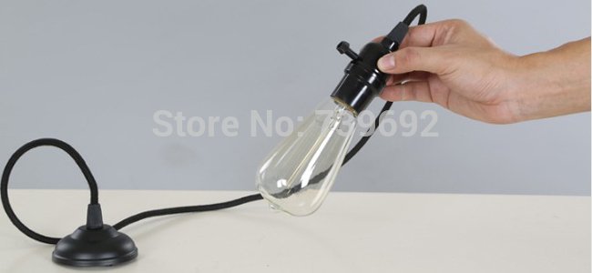 18pcs edison bulb lamp silk antique bulb nostalgic vintage american pendant light with knob switch phenolic lampholder