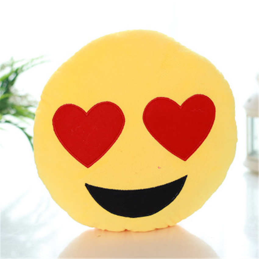 20 styles soft emoji smiley emoticon yellow round decorative cushion pillow stuffed plush toy doll christmas gift