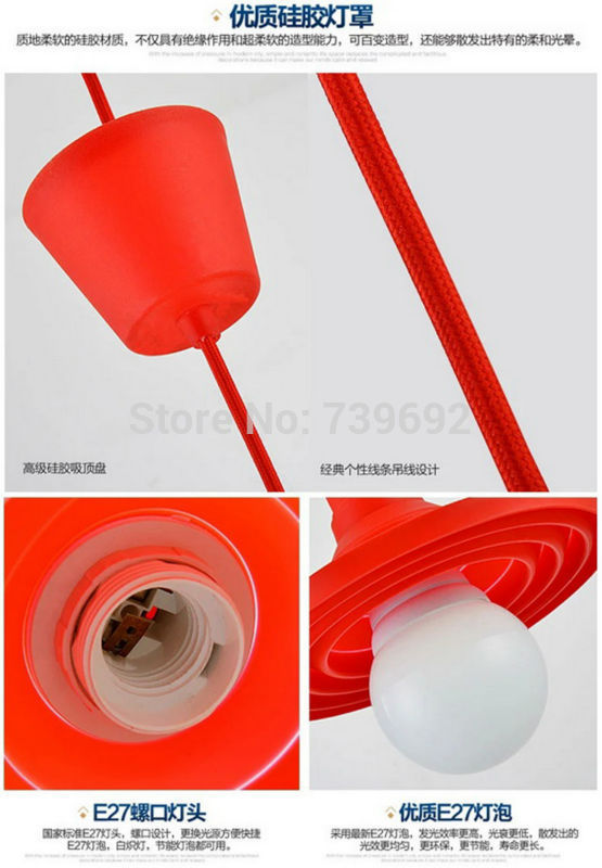 2015 big promotion fashion colorful silicone fold pendant lights lantern home lighting lamps,cable length 1 meter,