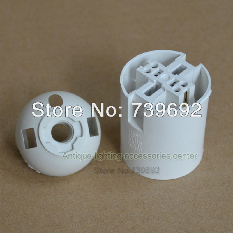 20pcs/lot plain white plastic e27 lamps holder light bulb lamp socket base for wall lamp,pendant lights