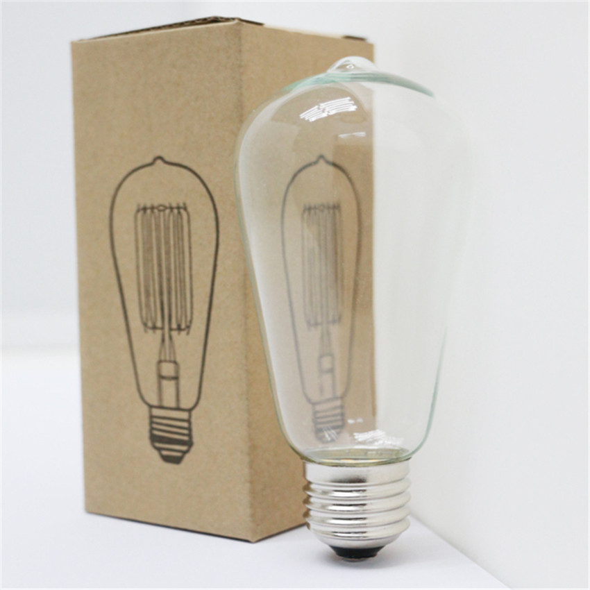4pcs e27 3w 110v/220v led retro incandescent vintage light bulb led bulb edison bulbs fixtures decorative filament bulbs