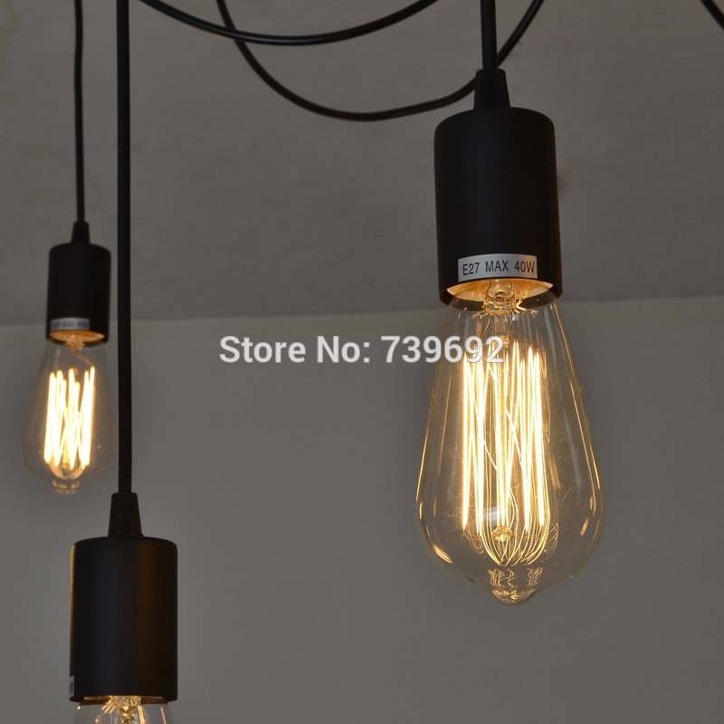 8 arms edison bulb pendant chandelier modern vintage loft bar restaurant bedroom e27 art pendant industrial lamp ship