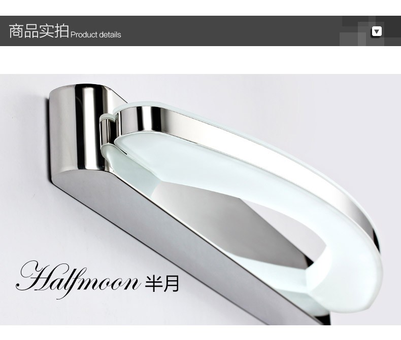 80cm led wall lights stainless steel dressing table mirror wall light bathroom mirror wall lamp luminaire