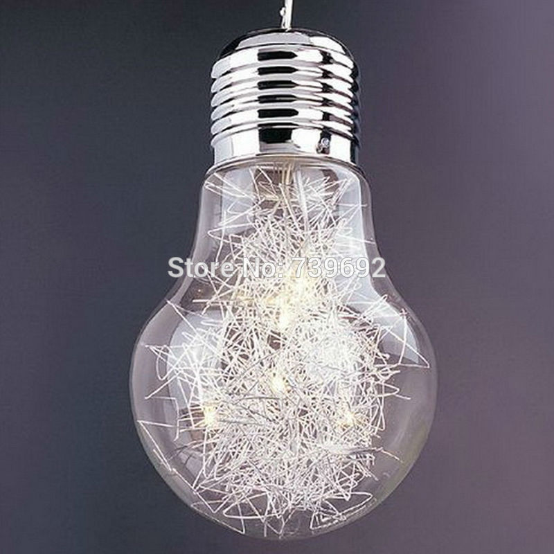 aluminum edison bulb lamp bubble lamp personalized lighting lamps fashion modern glass bulb pendant light 15cm 25cm 30cm