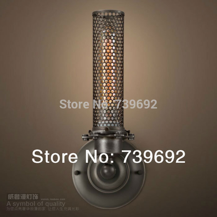 american style bedside iron wall lamps with retro iron lampshade and edison bulb as show 110-240v 40w 60w