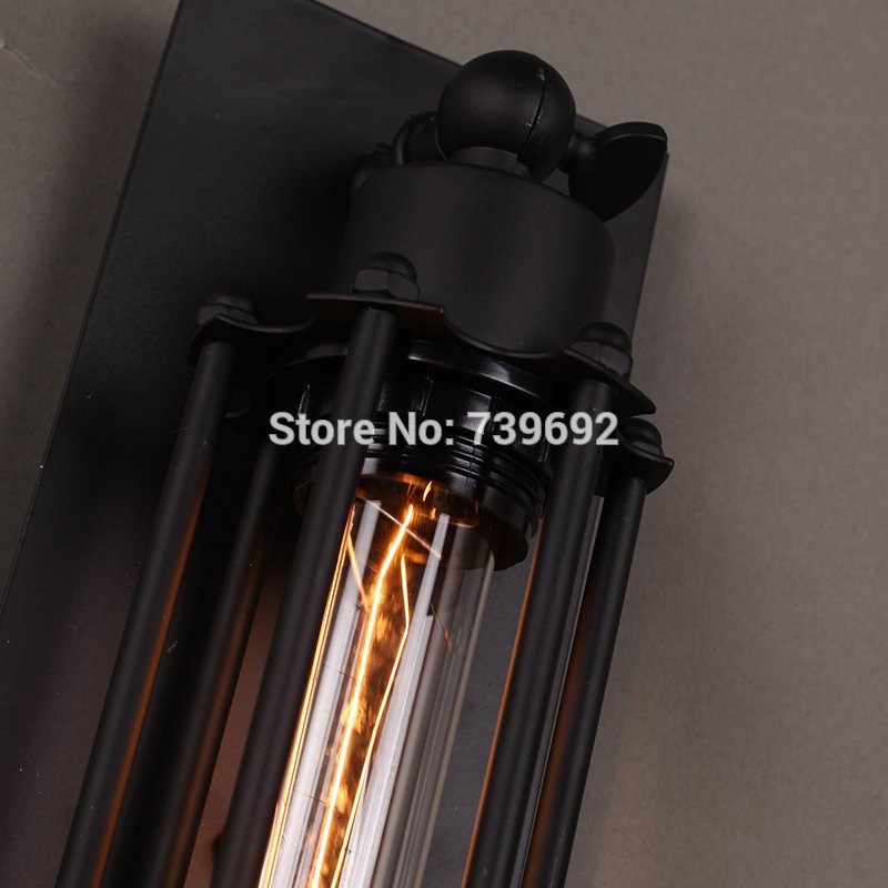 american style classical new arrival antique black finish antique wall lamp 1*e27 vintage edison wall lamp 40w,110v/220v