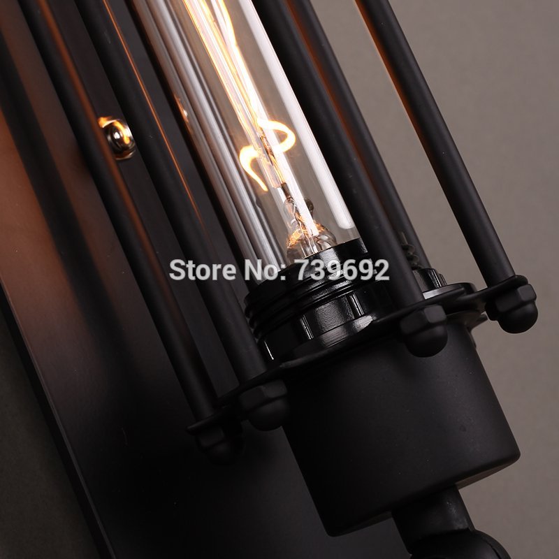 american style classical new arrival antique black finish antique wall lamp 1*e27 vintage edison wall lamp 40w,110v/220v
