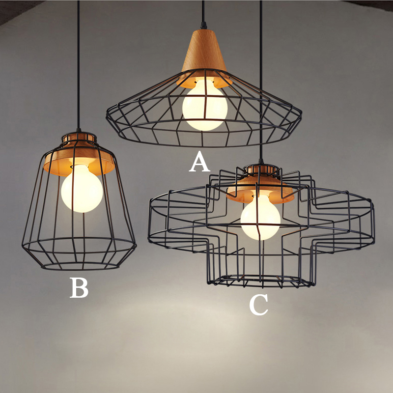 colorful birdcage pendant lamps scandinavian modern minimalist art pyramid iron pendant light creative restaurant lights