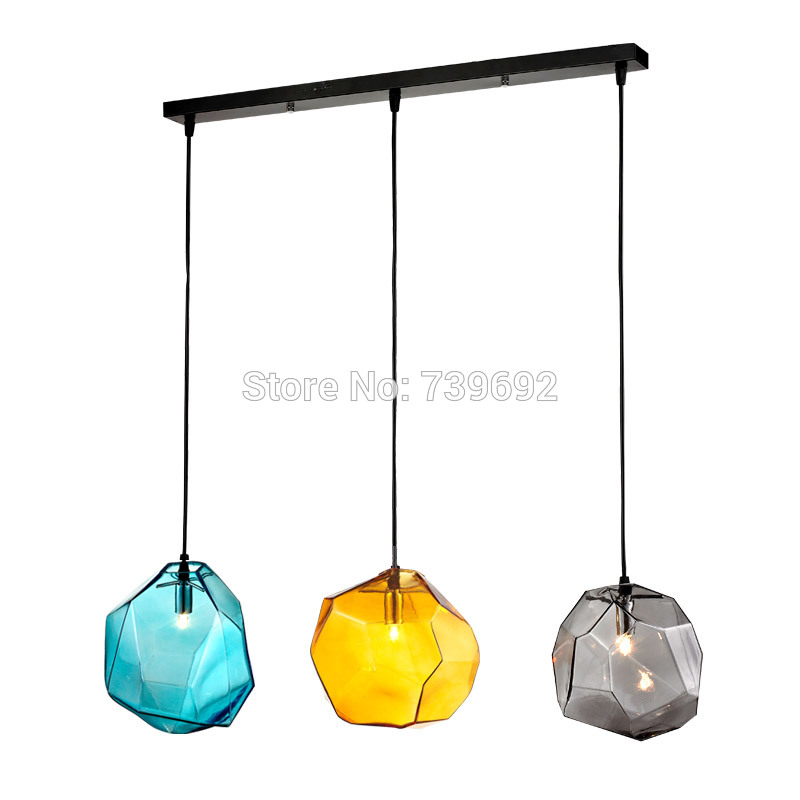 colorful colorful crystal glass stone pendant light by italy designer for dining room bar decor led g9 bulbs ac 96-265v