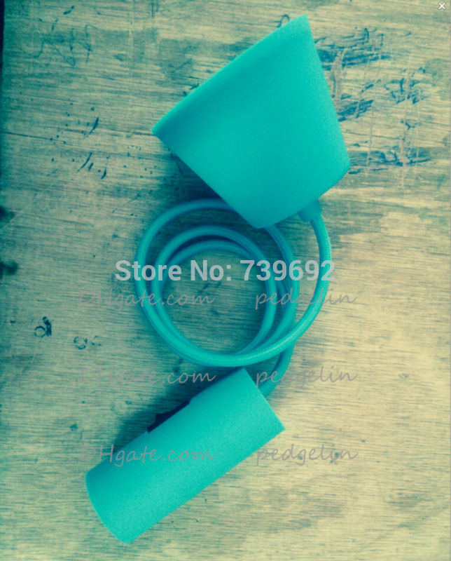customized muuto e26 e27 pendant light colorful silicone lampholder with button switch hanging light fixtures~ no bulb
