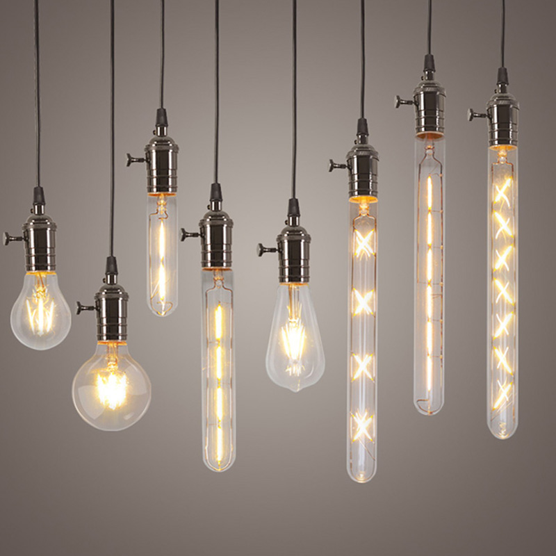 edison led bulb for pendant light e27 holder edison bulbs 2w 4w 6w 7w 8w ac110v~220v for energy saving light bulb pendant lamps