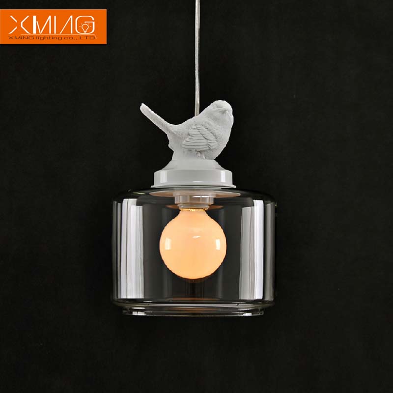 industrial vintage pendant light original bird designer glass lamp shade e27 pendant lamp holder loft bar lamps edison bulb