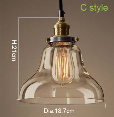 light bulb pendant light copper glass restaurant pendant light single pendant light vintage retractable wall lamp american style