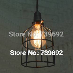 loft unique style black painted color vintage american iron pendant lights bulb 110v 220v e27/e26 lamp socket