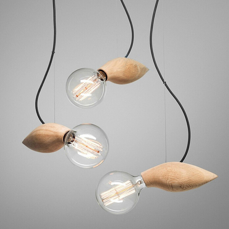 modern nature wooden pendant light handmade artistic wood pendant lamp bar cafe restaurant hanging lamps lighting e27/e26
