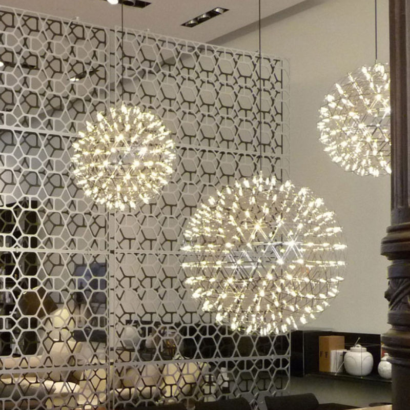 moooi raimond firework led pendant lights stainless steel ball lightings modern creative pendant lamps