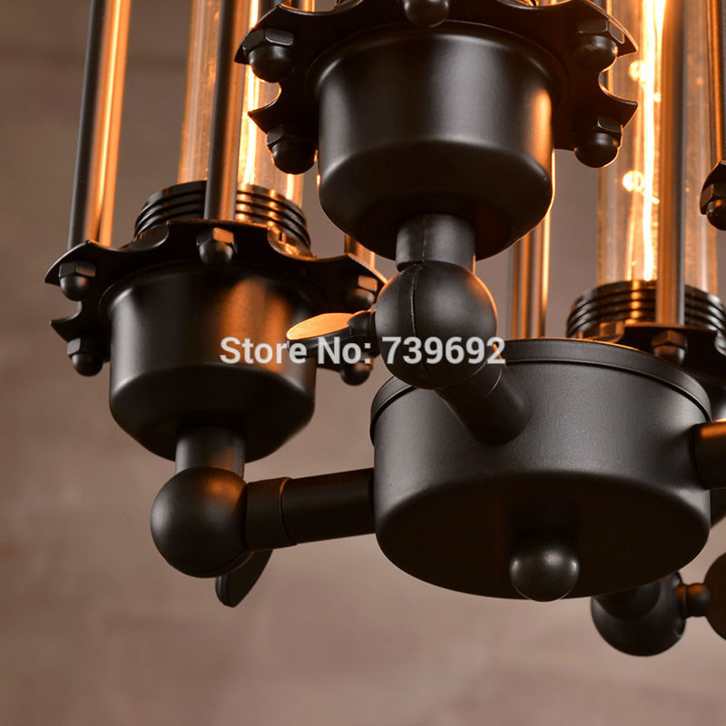 new fashion american style black color painted finish retro vintage iron pendant lights for coffee shop/dinning room etc