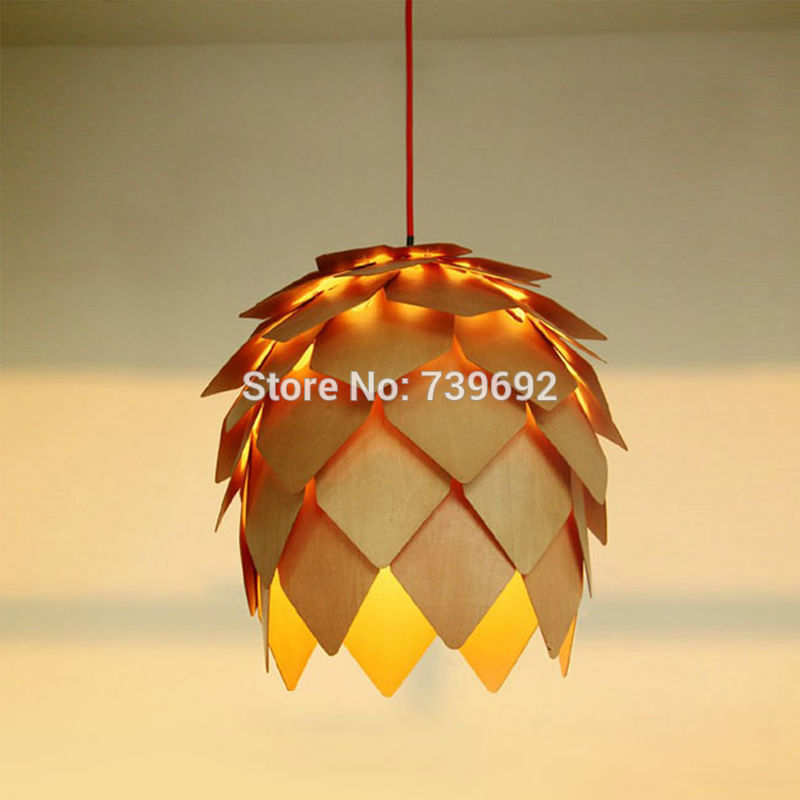 nordic triangle oak chandelier restaurant cafe clothing creative personality retro decorative hanging lamps for canteen e27
