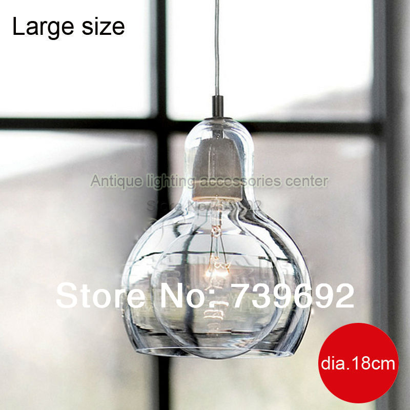 retro north europe style (dia.18*23cm) 5 heads edison light bulb glass pendant lamps light e27 220v square ceiling base