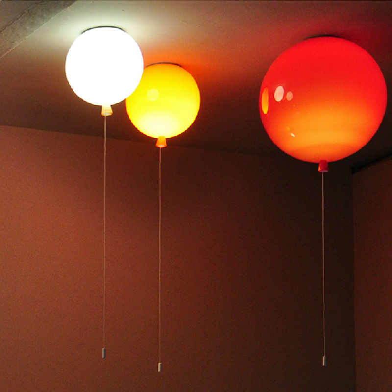romantic multicolour balloon ceiling lights modern brief children bedroom wall and ceiling install ceiling lamps