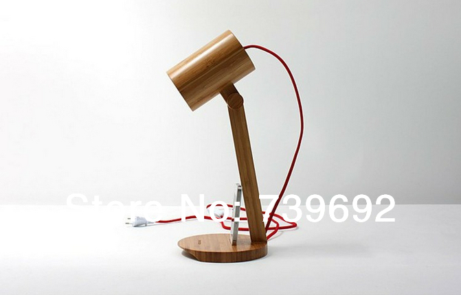 rustic style brief modern lamp shade e27 living room bedroom decor 110-240v solid wood table lamps lighting