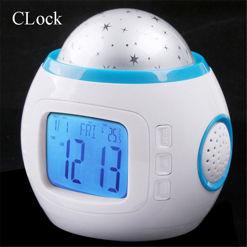 sky star night light indoor lighting atmosphere amazing flashing colorful family paty bedroom alarm clock projector lamp