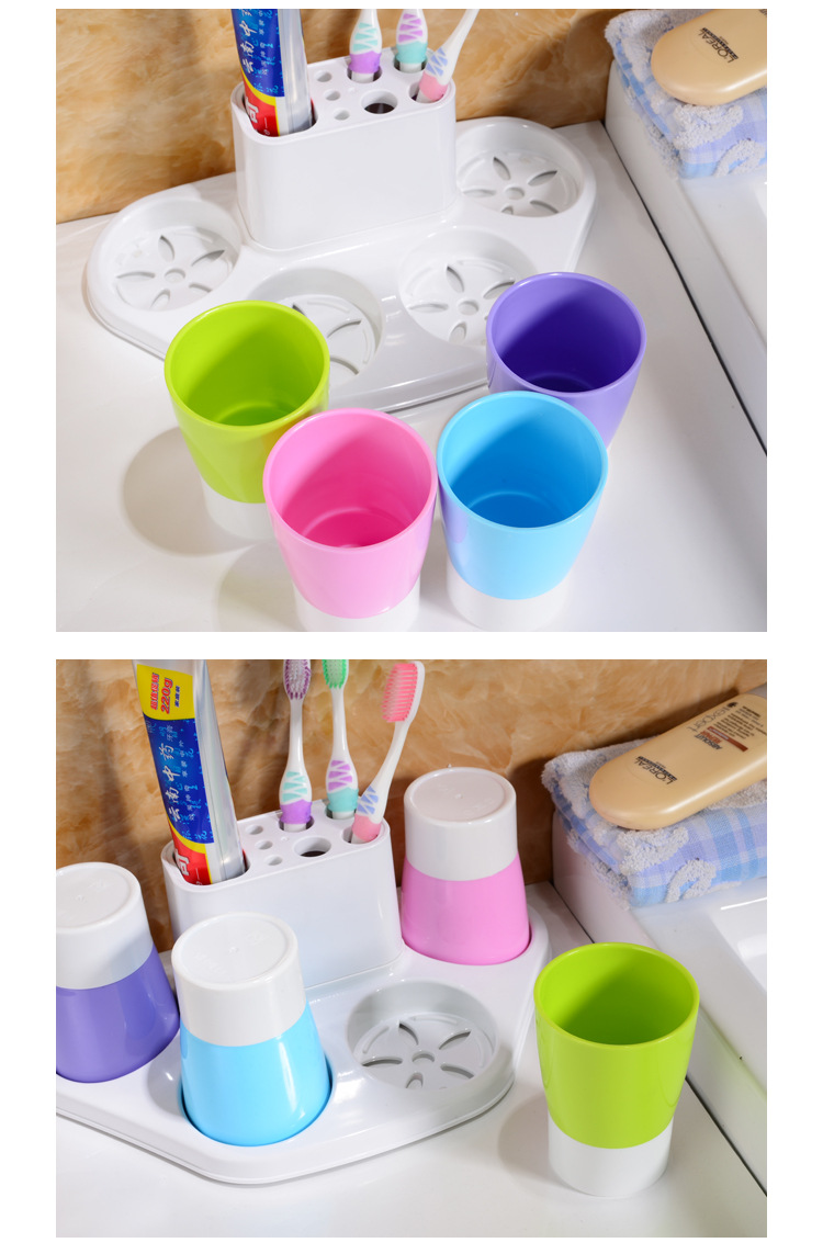 toothbrush holder shukoubei suit family of four toothpaste box wash brush cup bathroom set