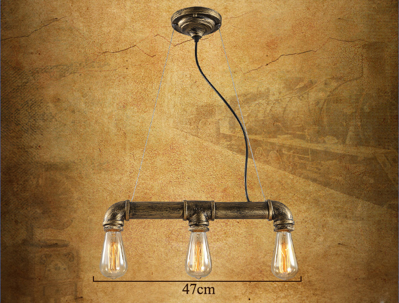 vintage loft industrial water pipe pendant lamps retro classic edison personalized bar lighting counter pendant lights warehouse