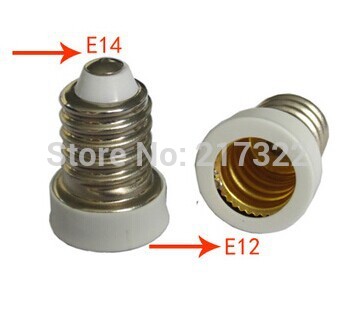 100pcs,e14 to e12 adapter conversion socket material fireproof material e14 to e12 socket adapter lamp holder