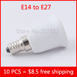 10pcs e14 to e27 adapter pc material fireproof material socket adapter