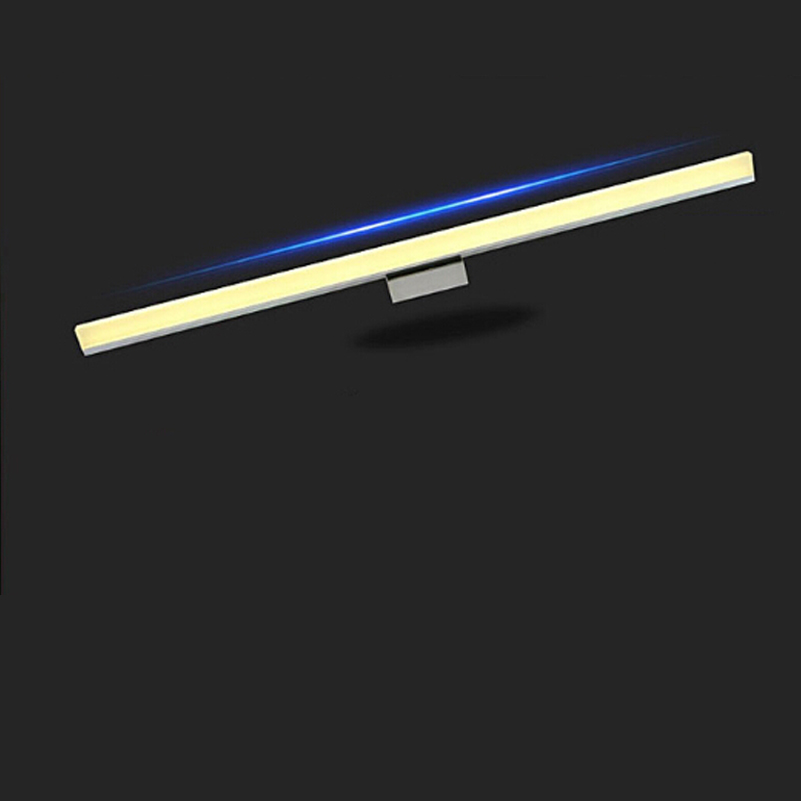 120cm long rectangle led mirror lights 16w acrylic stainless steel led bathroom toilet wall lamps mirror front wall sconces