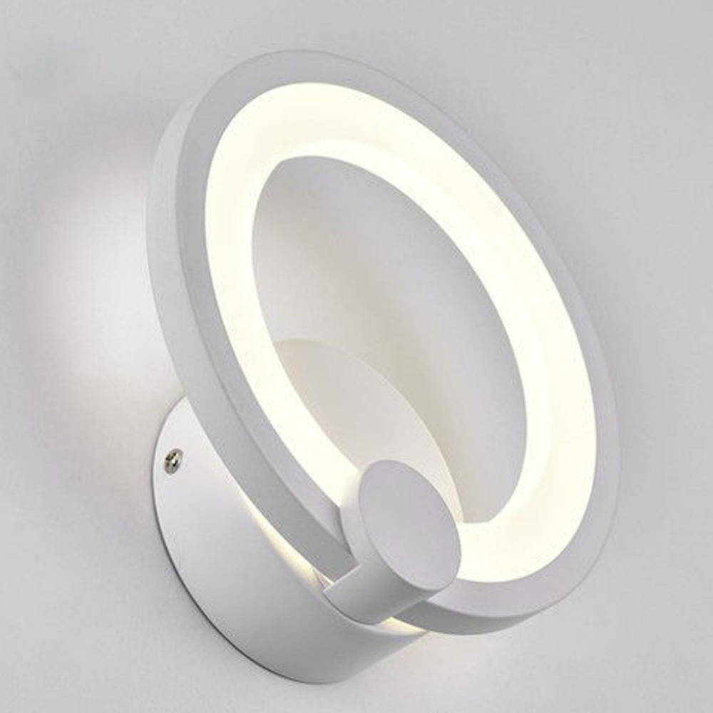 2016 new modern simple led metal+acrylic ring wall lamp diameter 19cm led lighting wall lamp for bedroom porch