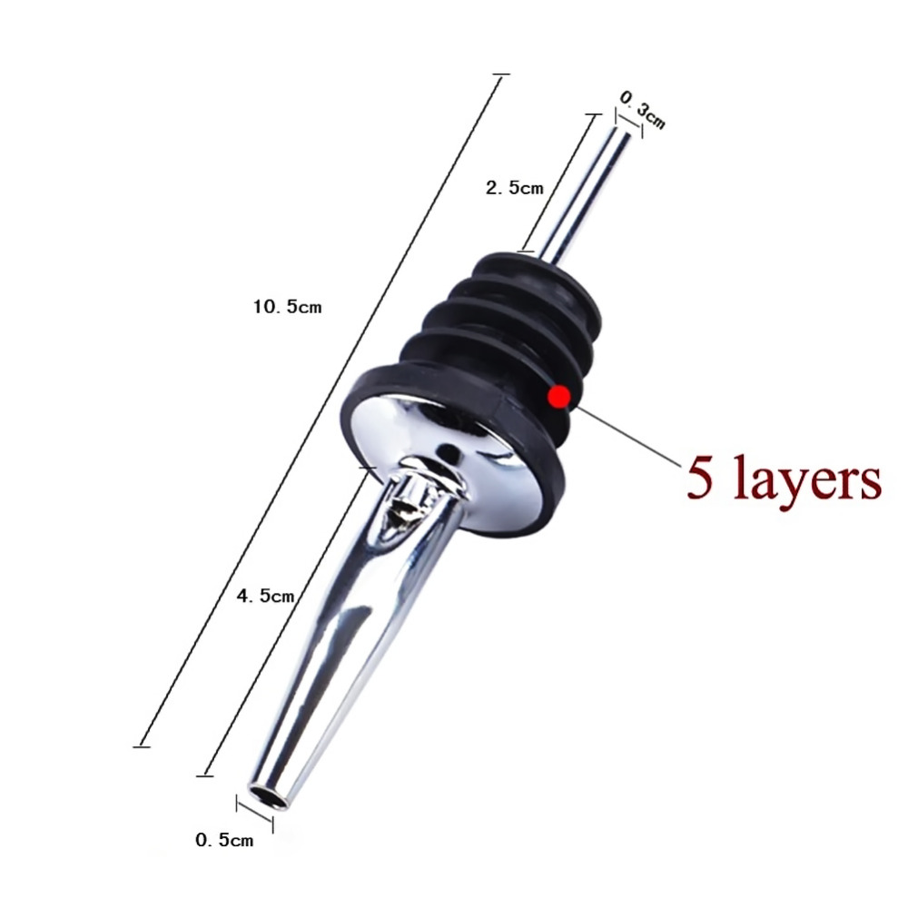 3pcs stainless steel wine stopper pourer wine spout mouth for whisky cocktail bar bartender accessories drop