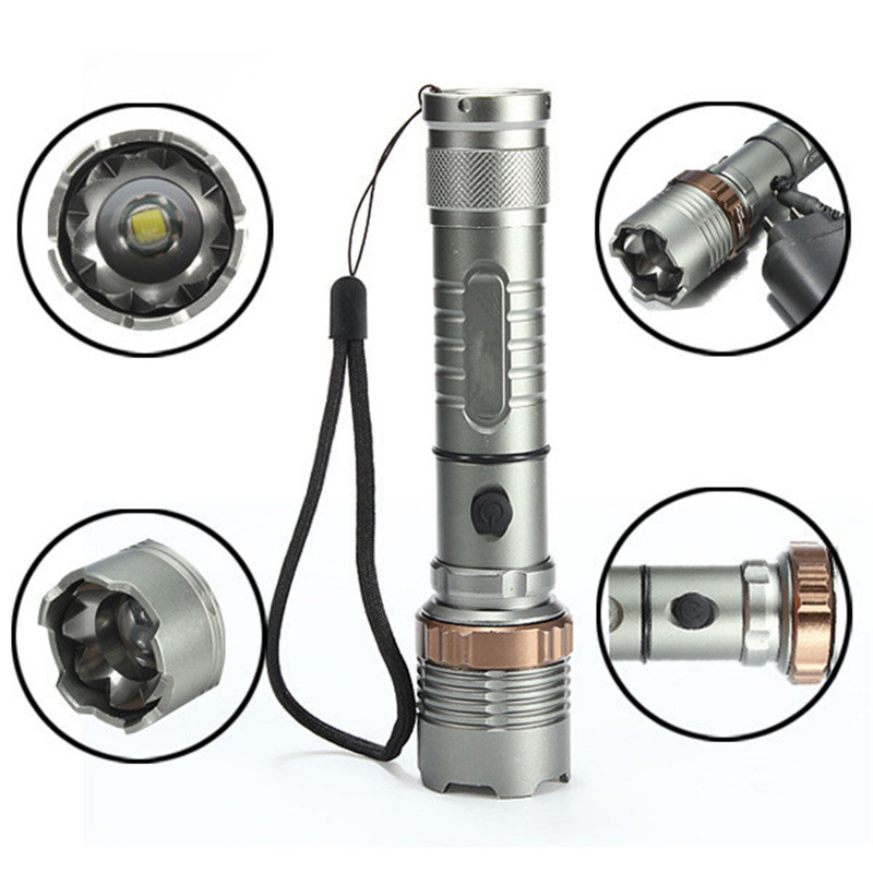 5 mode xm-l t6 3800lm cave exploration torch light adjustable led flashlight 1 * 18650 rechargeable battery with a charger