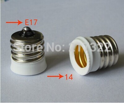 500pcs,e17 to e14 adapter conversion socket material fireproof material e17 to e14 socket adapter lamp holder
