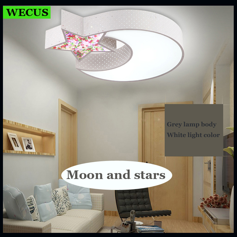 cartoon moon star ceiling lamps child baby bedroom lights creative study living room decoration lighting