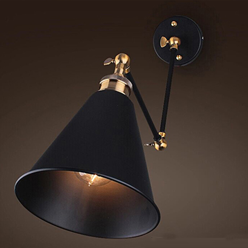country retro wall lamps bedroom folding sconce lighting study bar vintage industrial lighting