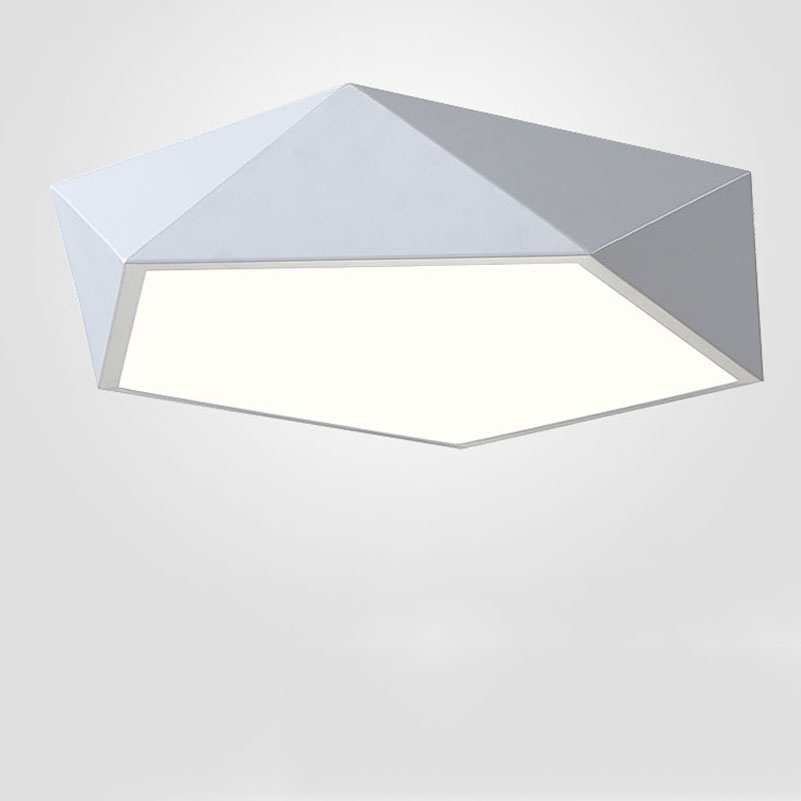creative geometry led ceiling light ceiling lamps for bedroom balcony livingroom,hollow black white 420mm 24w domestic lights