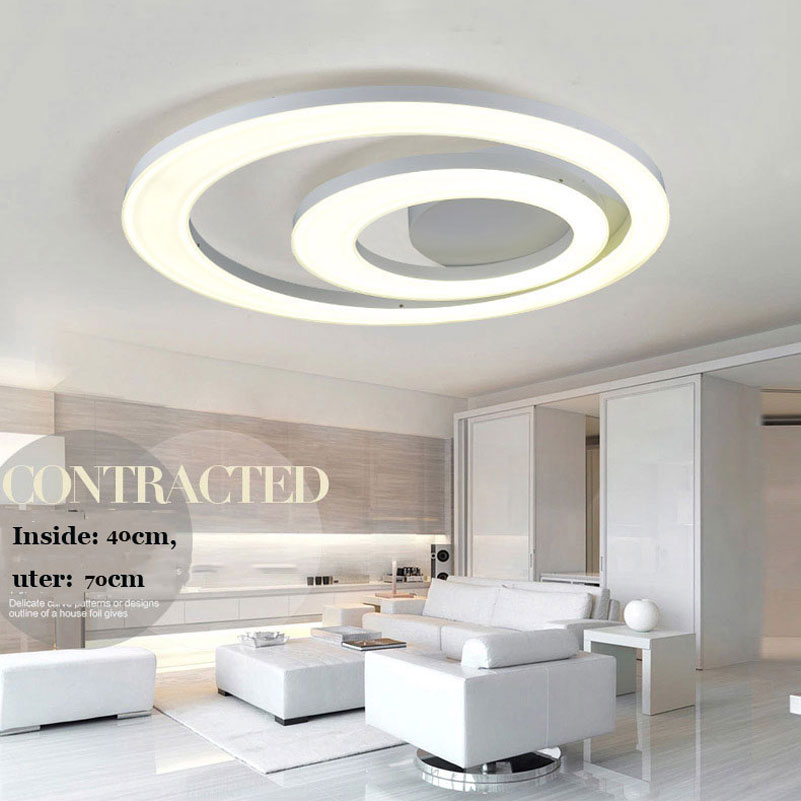 dimming lamps led,double rings led ceiling lights,living room / bedroom / aisle, 62w 60x30cm, high power ceiling lamps - Click Image to Close