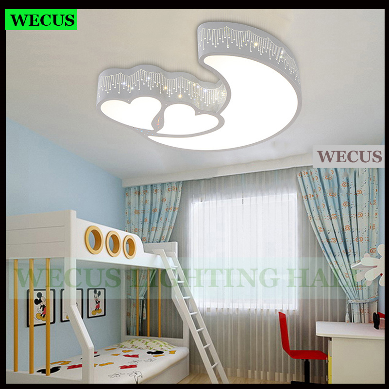 led ceiling lamps living room bedroom foyer dining room lamp,personality heart moon children's room boys and girls cartoon lamps