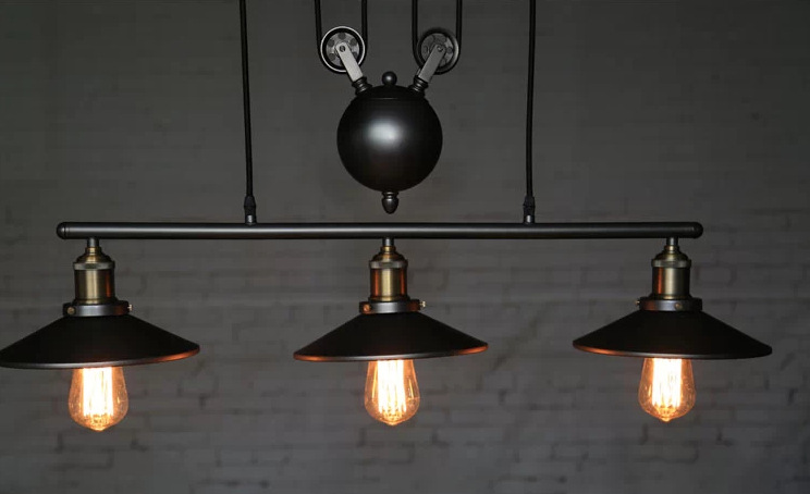 loft america country pulley lifting pendant lights creative industrial vintage pendant lamp adjustable/contractile home lighting