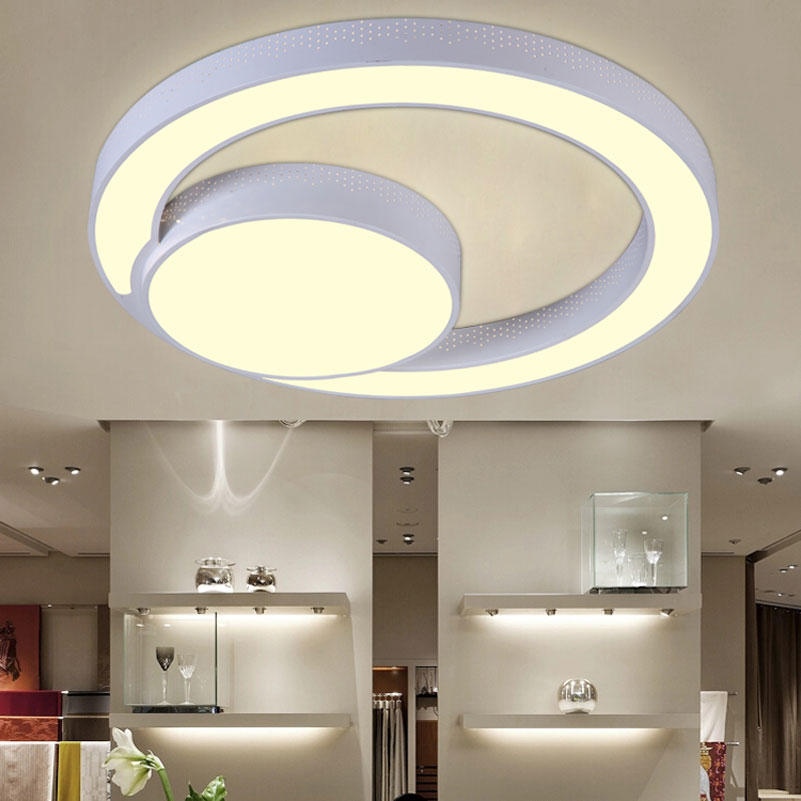 modern double ring led ceiling light, 85-265v 36w round child ceiling lamps,bedroom living room lighting