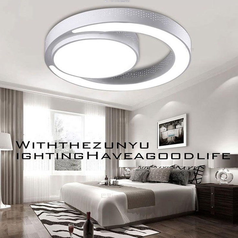 modern double ring led ceiling light, 85-265v 36w round child ceiling lamps,bedroom living room lighting