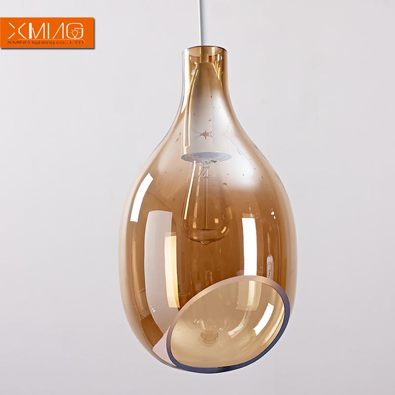 modern pendant lights fixtures with e 27 lamp holder glass lampshades for dining room lamp