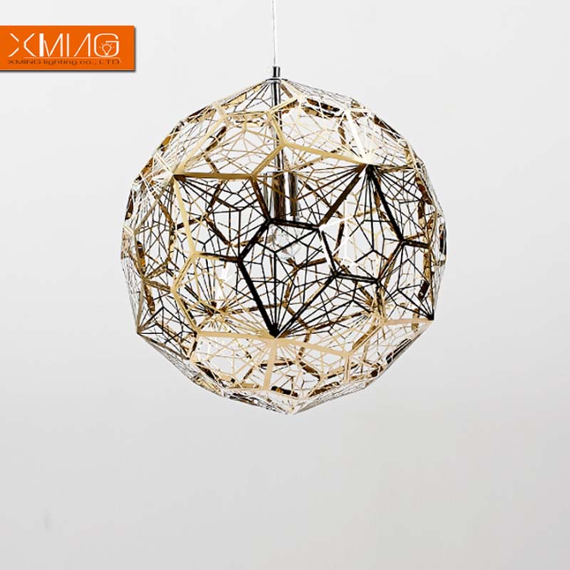 modern pendant lights stainless steel ball lamp shade with e 27 lamp holder for living room dining room kitchen light fixtures
