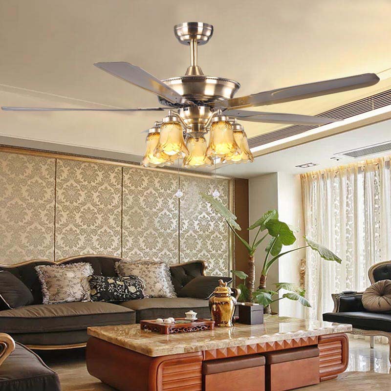new arrive 100 original ceiling fans lights for kids bedroom ceiling fan lamp five led bulbs decorative with foyer el