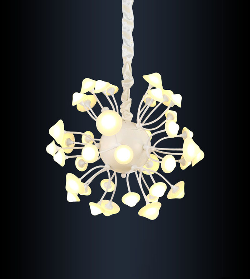 new personality art mushroom led pendant lights headlamp,dining room modern acrylic round bar lighting fixrtures,64w,40cm
