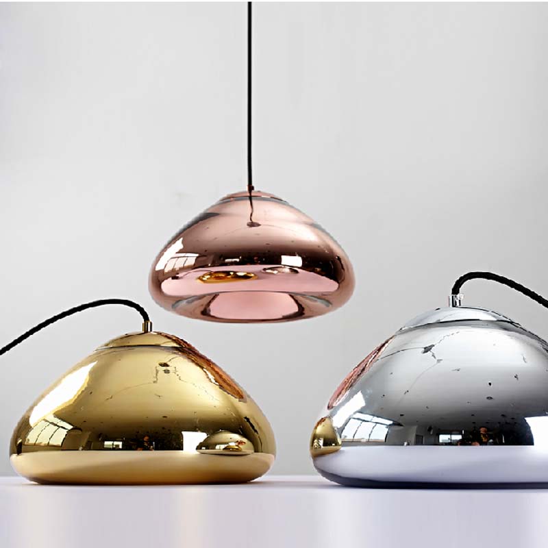 plating glass lampshades pendant lights include led g4 bulbs copper silver golden art deco lamp for living dining room lamp